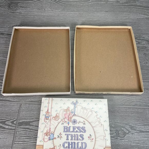 Vintage 1990 CR Gibson Baby Record Album Bless this Child Keepsake Gift - NEW - Picture 3 of 12